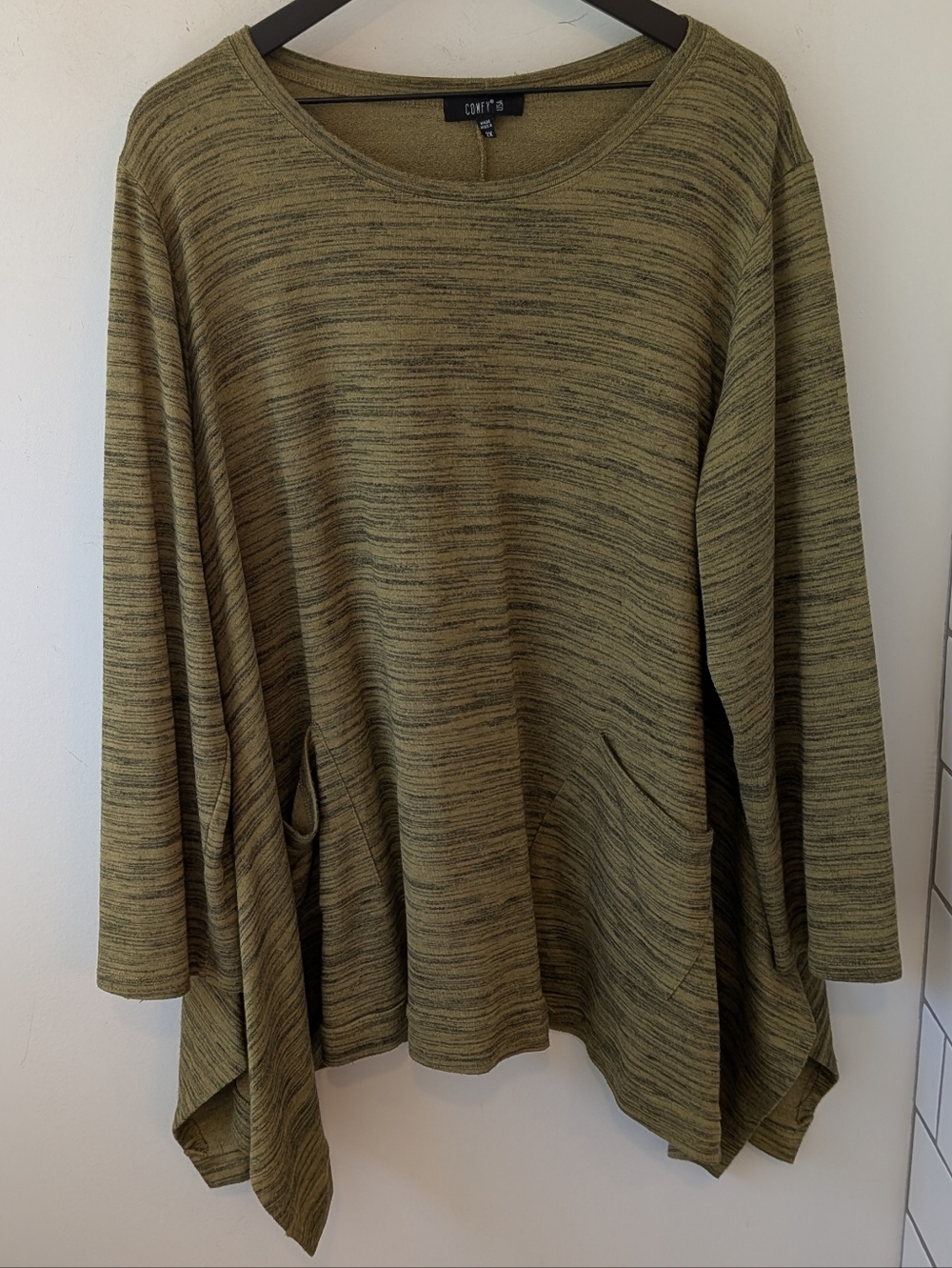 Comfy USA Women's Tunic Pocket Shirt 2X